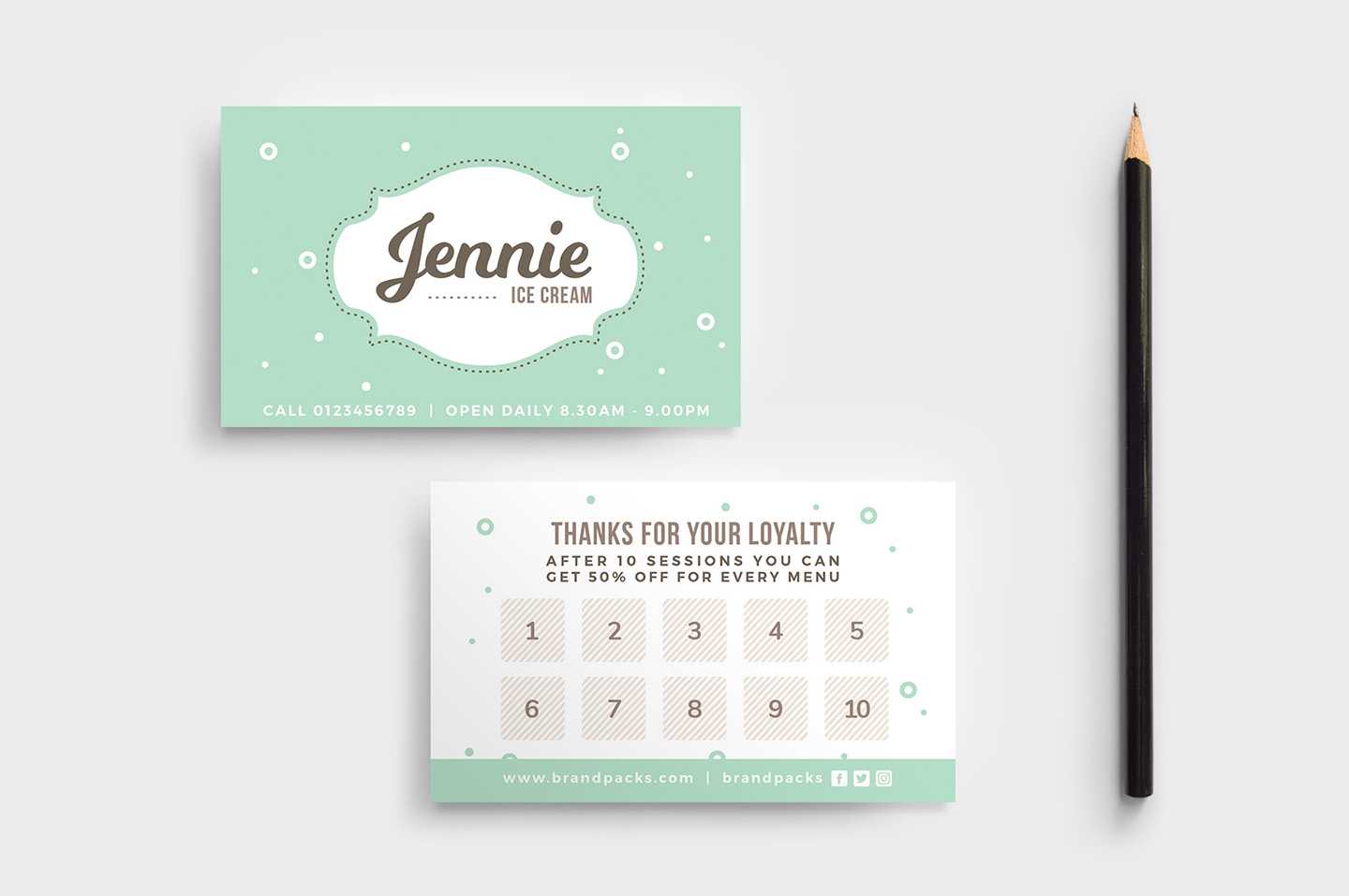 Free Loyalty Card Templates – Psd, Ai & Vector – Brandpacks In Customer Loyalty Card Template Free