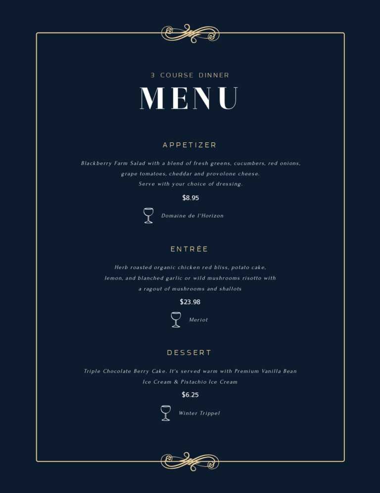 Free Menu Maker Menu Creator Visme For Fancy Menu Template Free 