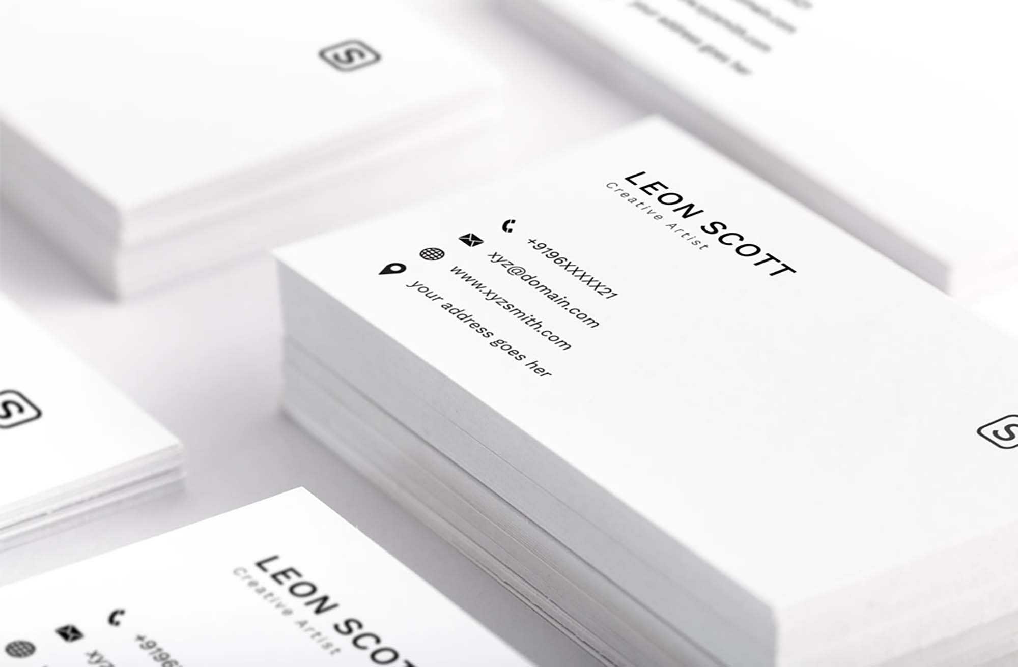 Free Minimal Elegant Business Card Template (Psd) Regarding Free Complimentary Card Templates