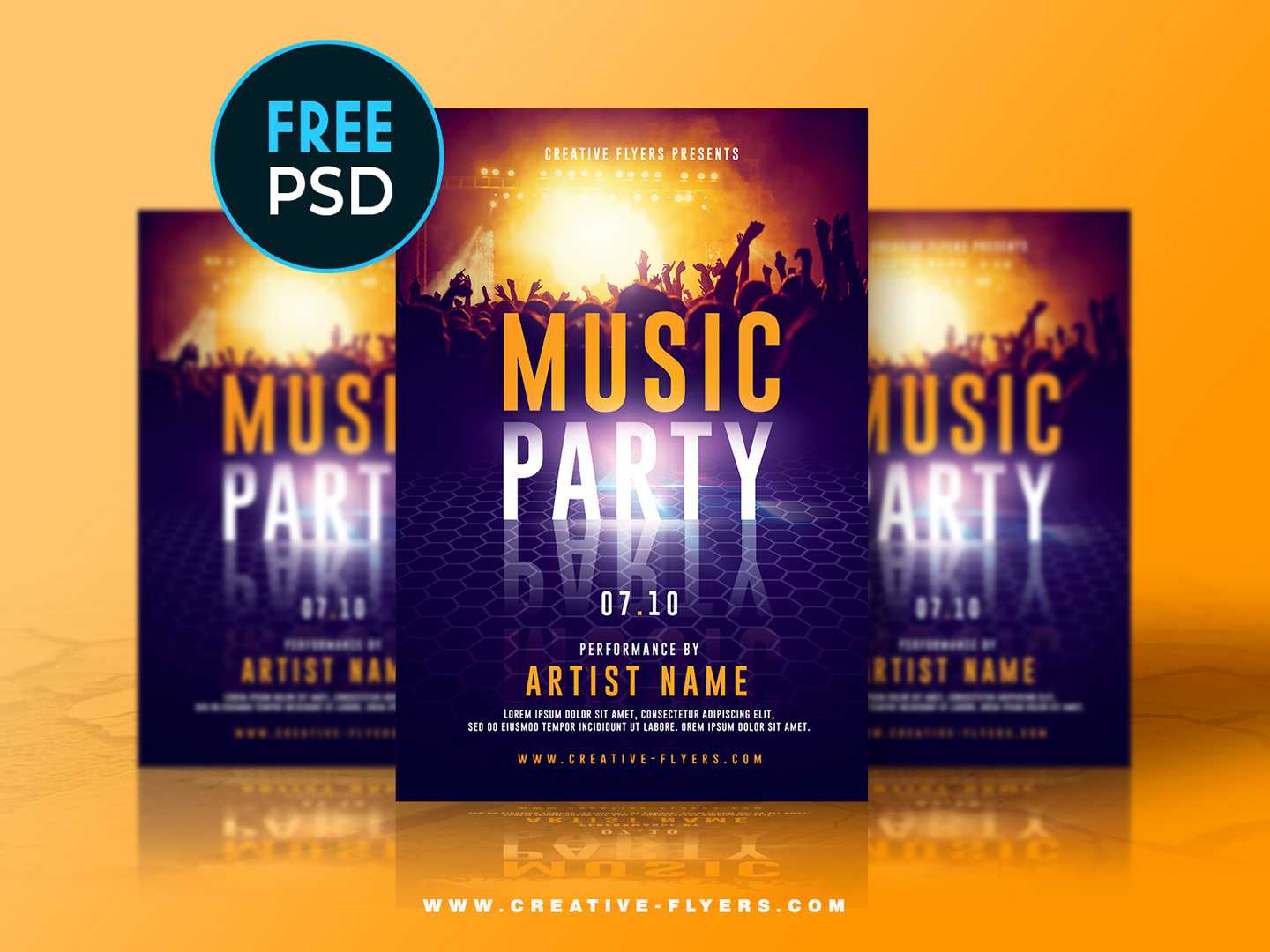 Free Music Party Flyer Templaterome Creation On Dribbble With Regard To Free Templates For Party Flyers