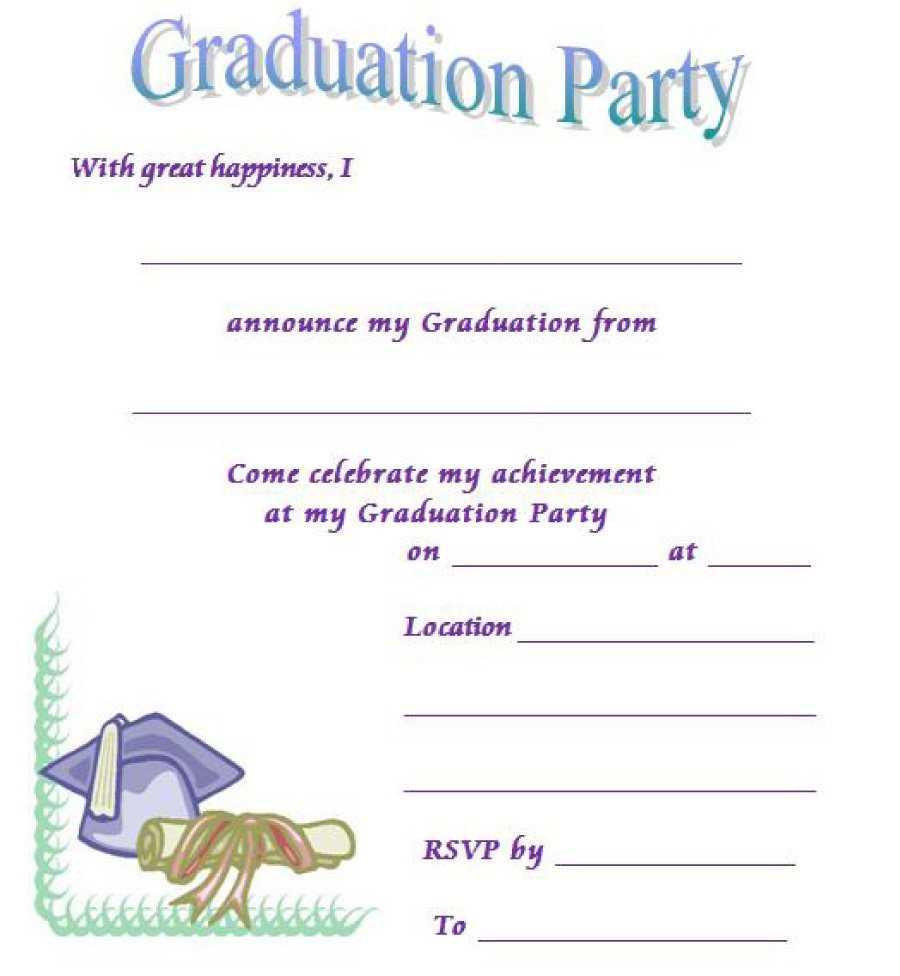 Free Online Graduation Invitations New 40 Free Graduation With Free Graduation Invitation Templates For Word