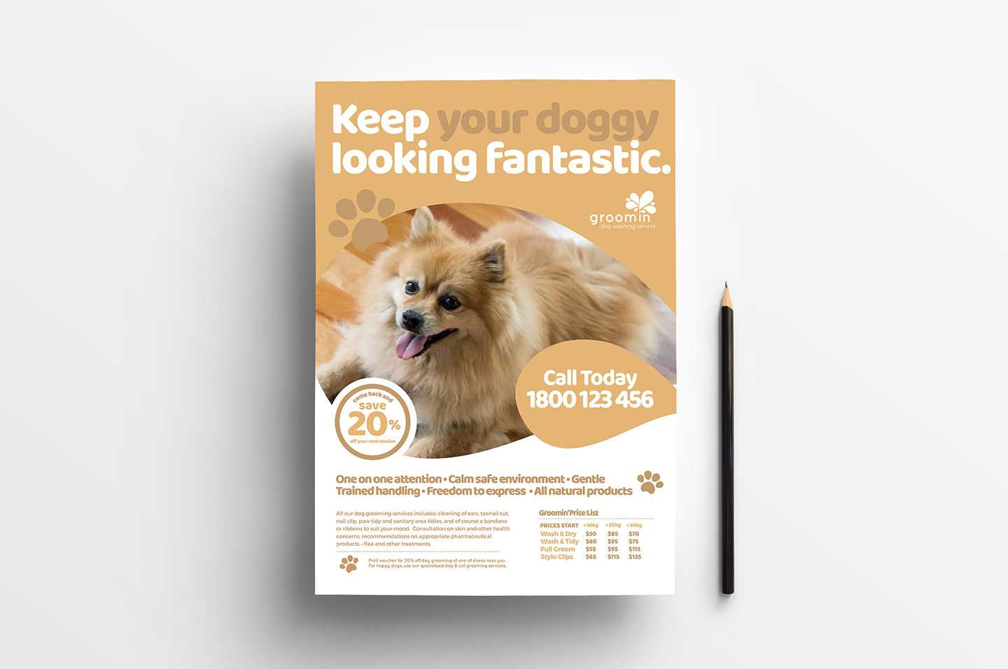 Free Pet Service Templates Pack – Psd, Ai & Vector – Brandpacks Inside Dog Grooming Flyers Template