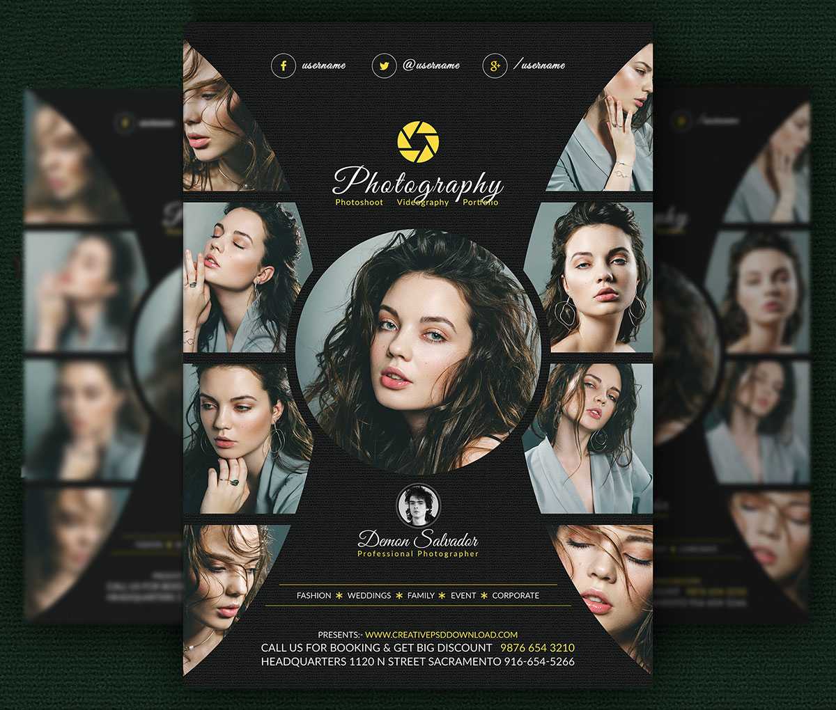 Free Photography Flyer Psd Template - Creativetacos With Regard To Free Photography Flyer Templates Psd