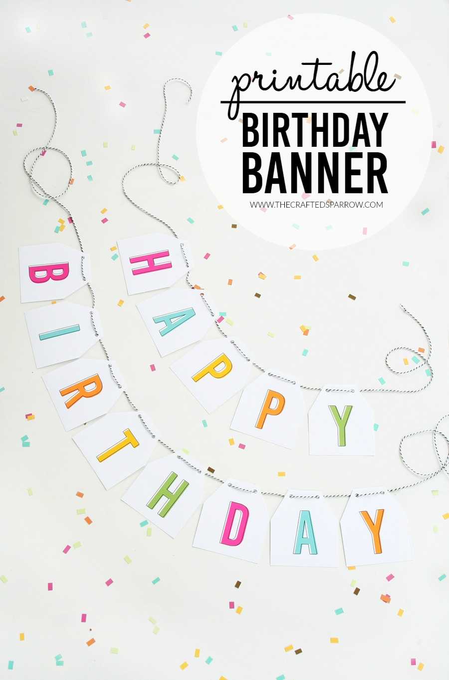 Free Printable Birthday Banners – The Girl Creative Within Diy Party Banner Template