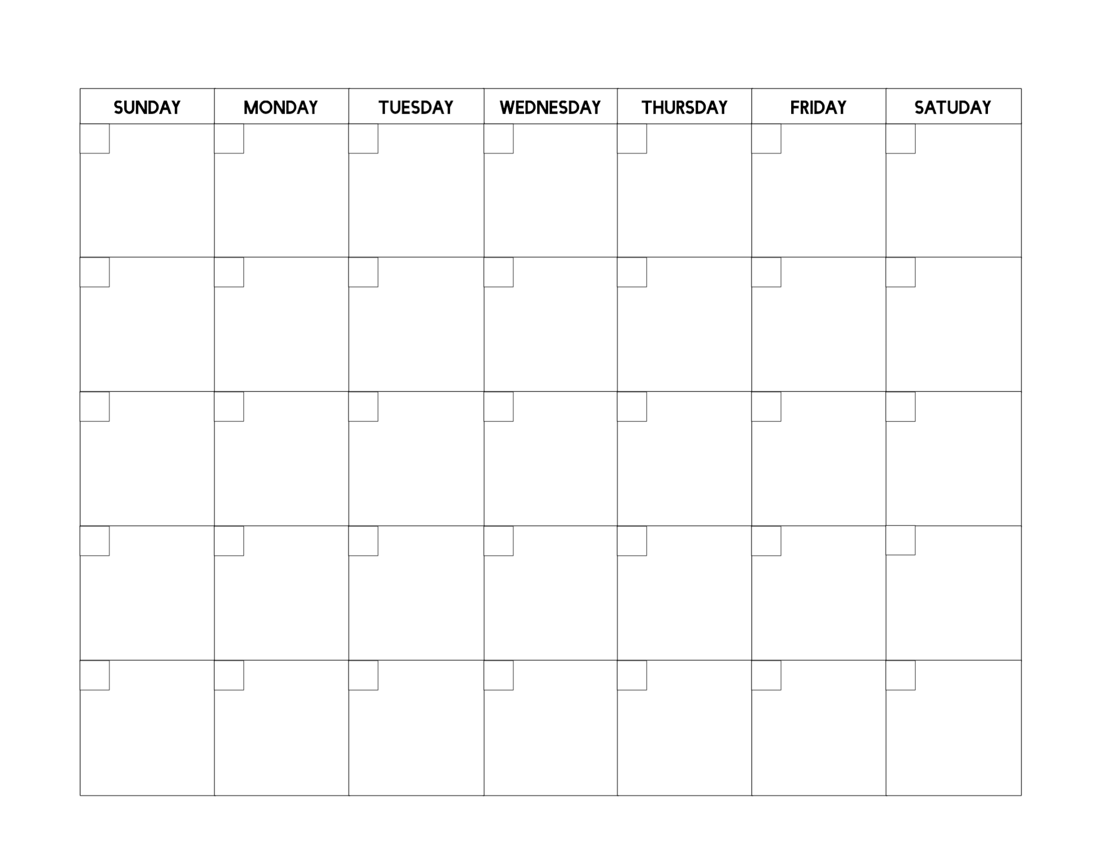 Free Printable Blank Calendar Template – Paper Trail Design Throughout Full Page Blank Calendar Template