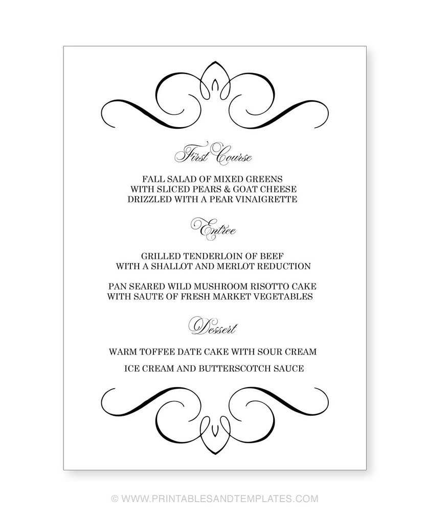 Free Printable Blank Menu Templates ] – If You Are Looking For Free Printable Dinner Menu Template