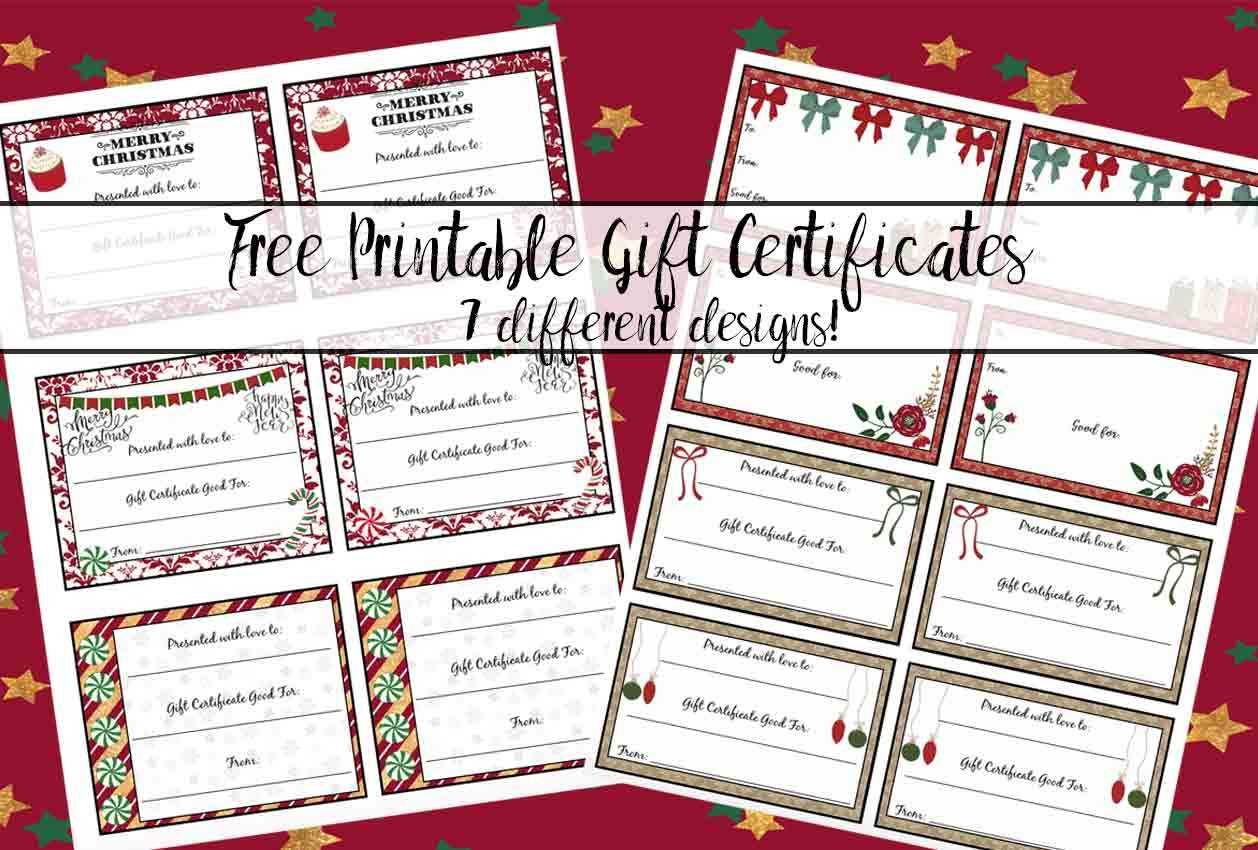 Free Printable Christmas Gift Certificates: 7 Designs, Pick Regarding Free Christmas Gift Certificate Templates
