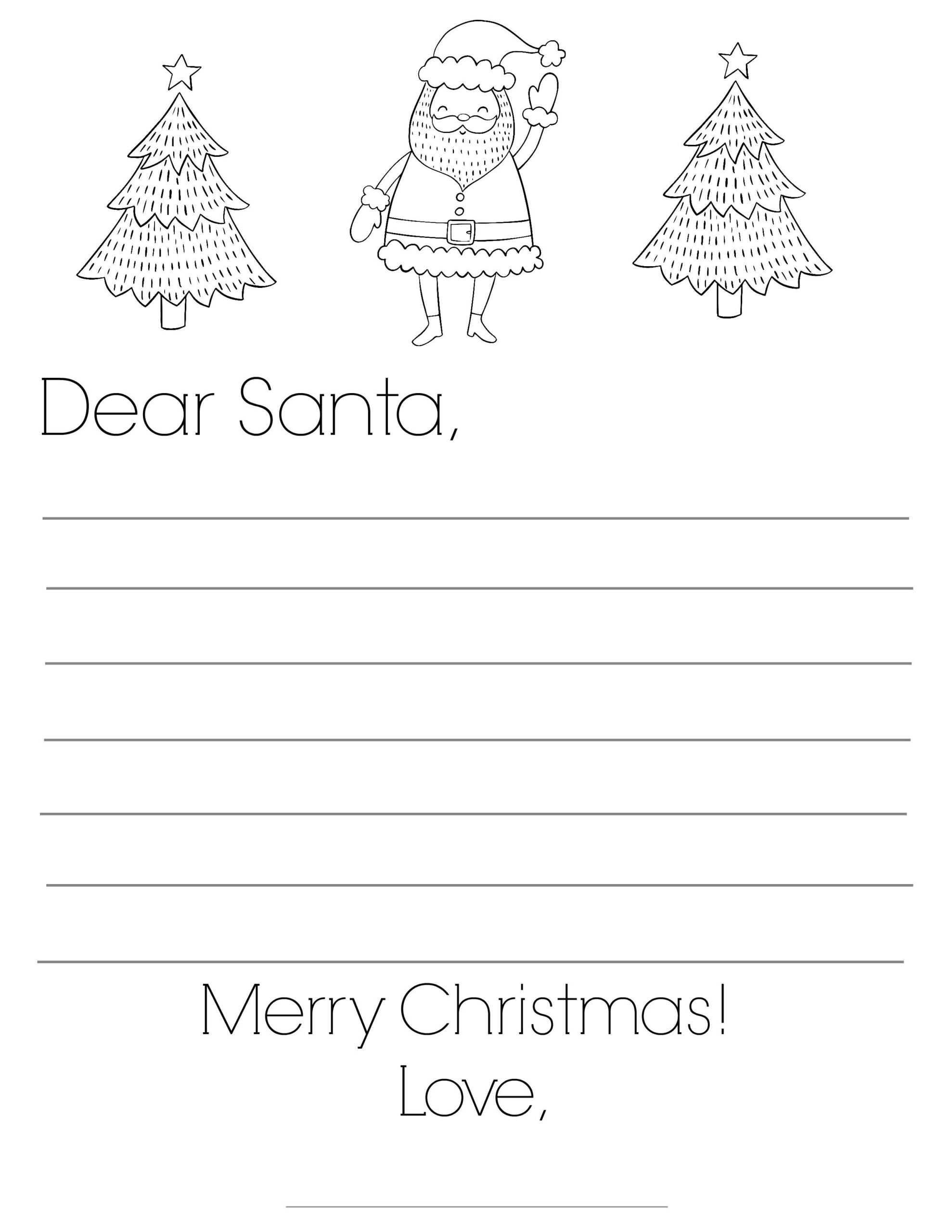 Free Printable Dear Santa Letters: 3 Versions! The Chirping Moms With Dear Santa Letter Template Free