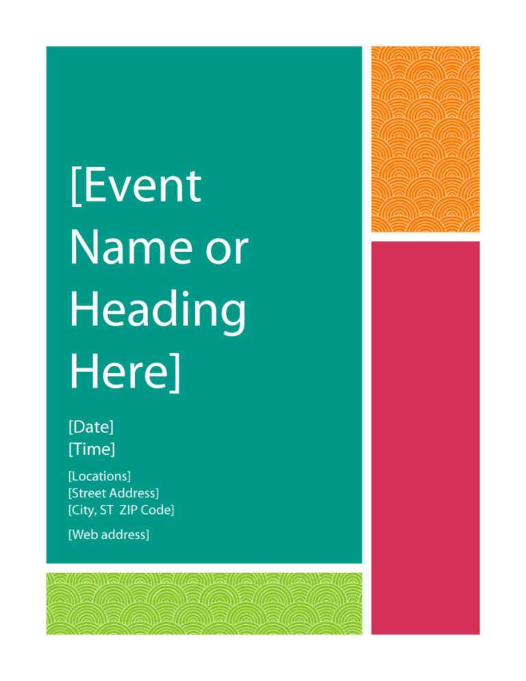 microsoft word event flyer template free