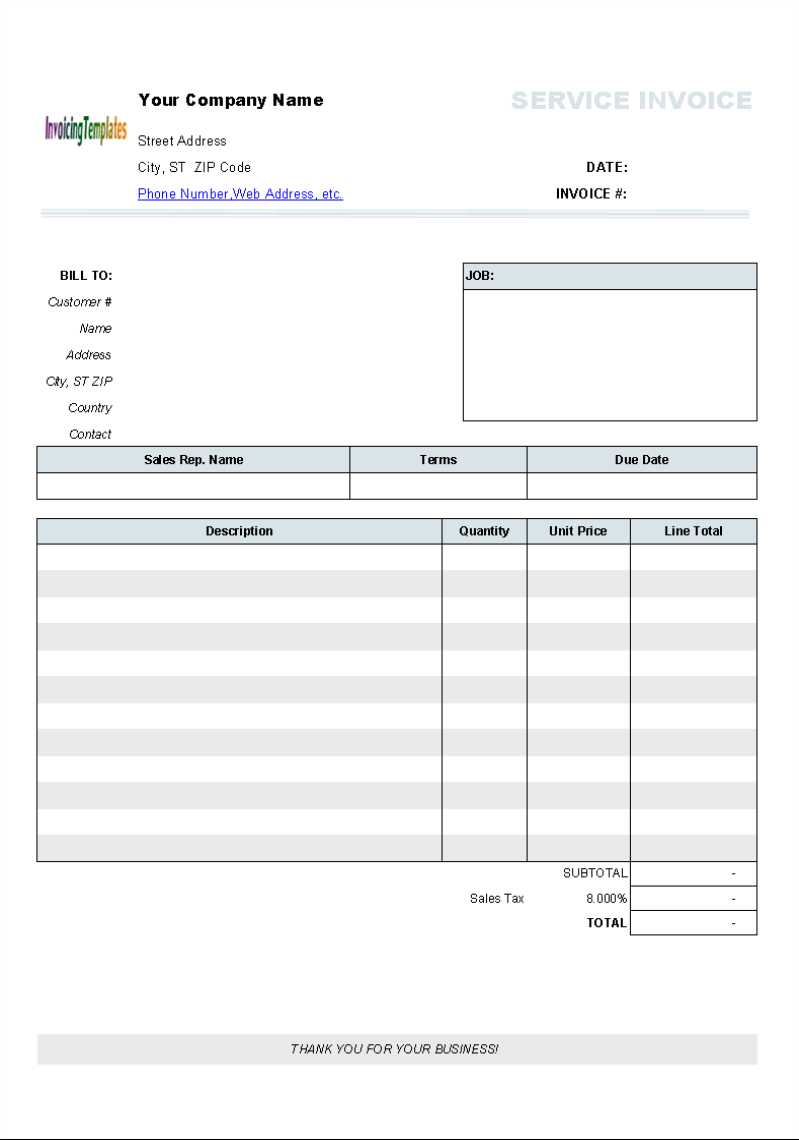 Free Printable Invoice Template Uk | Invoice Example Within Free Bill Invoice Template Printable