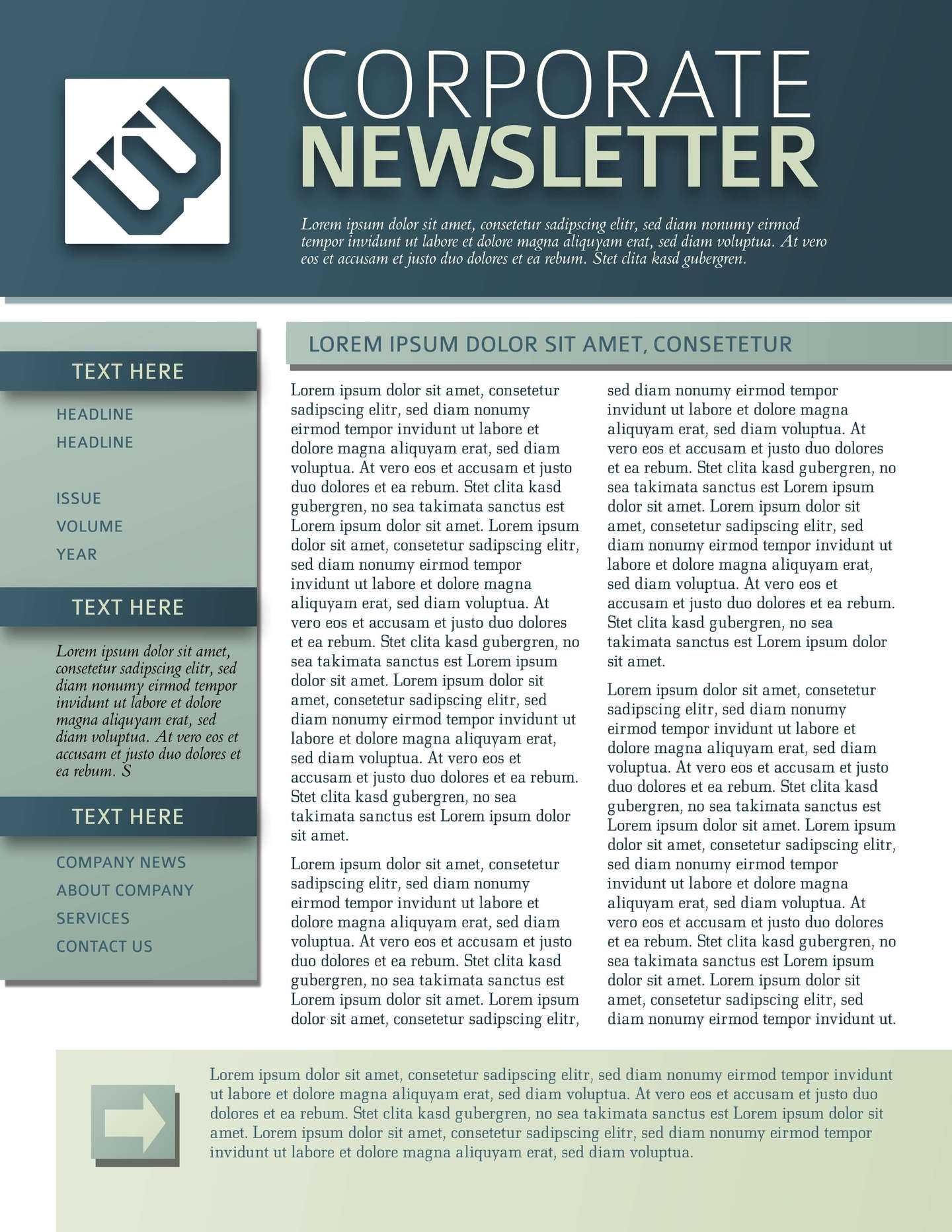 Free Printable Newsletter Templates & Examples | Lucidpress Intended For Employee Newsletter Templates