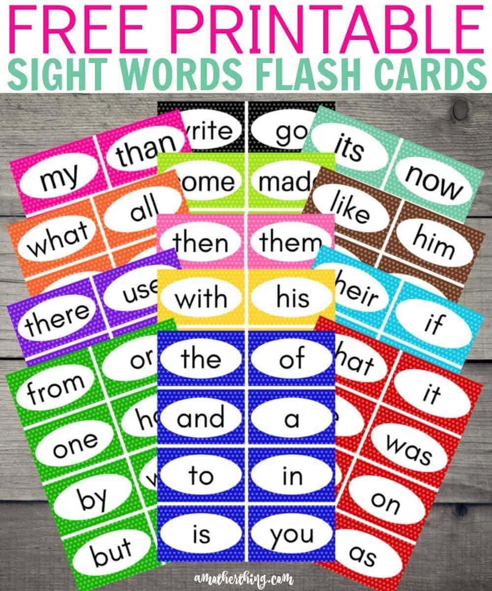 Free Printable Sight Words Flash Cards | It's A Mother Thing For Free Printable Flash Cards Template