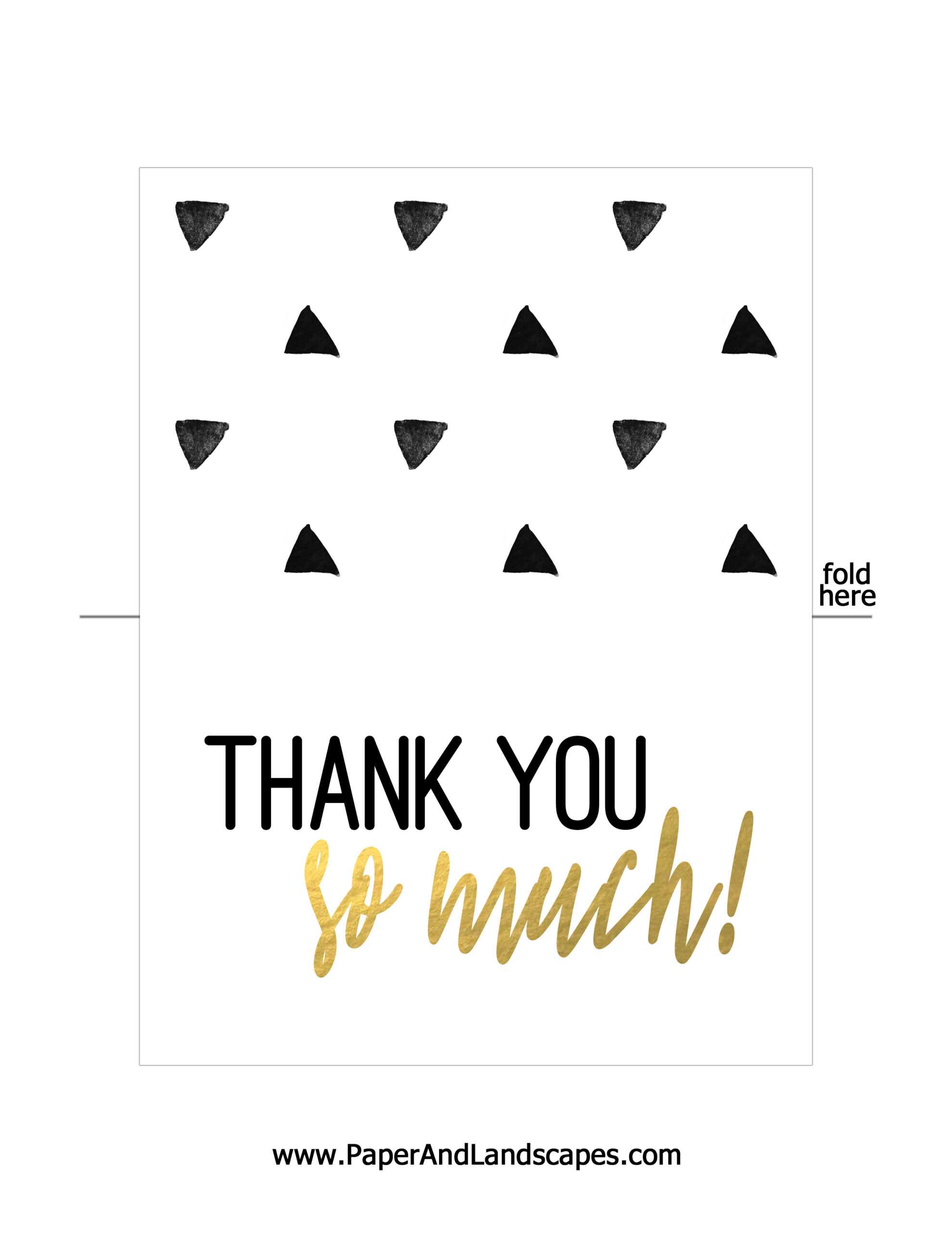 Free Printable Thank You Cards – Paper And Landscapes Inside Free Printable Thank You Card Template