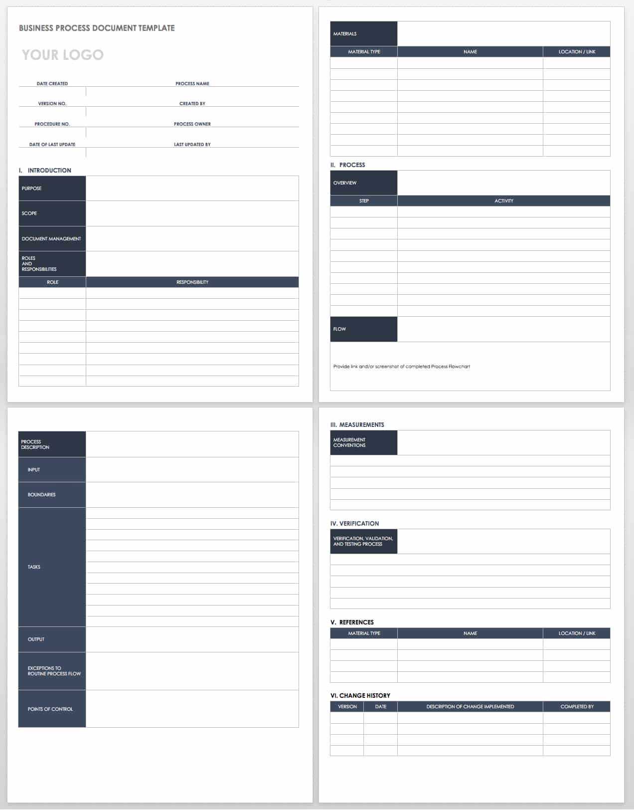 Free Process Document Templates | Smartsheet For Free Document Templates For Business