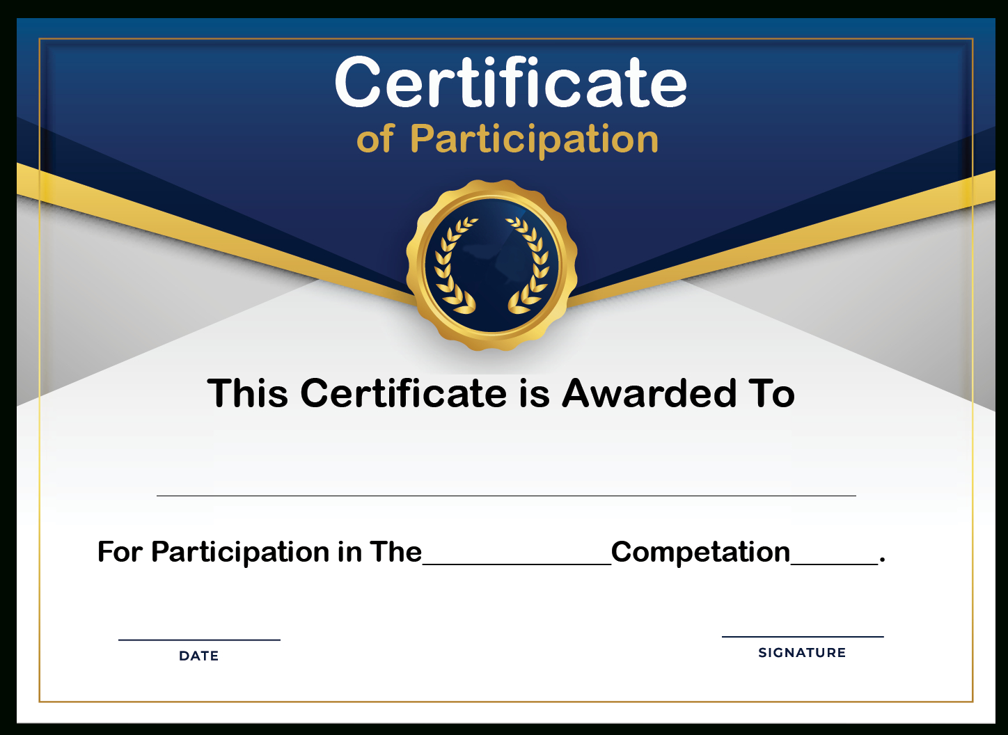 Free Sample Format Of Certificate Of Participation Template With Regard To Conference Participation Certificate Template