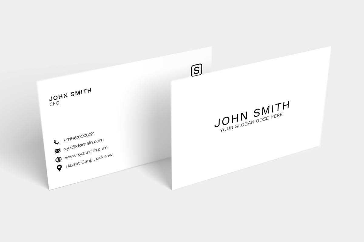 Free Simple Minimal Business Card – Creativetacos For Free Business Card Templates In Psd Format