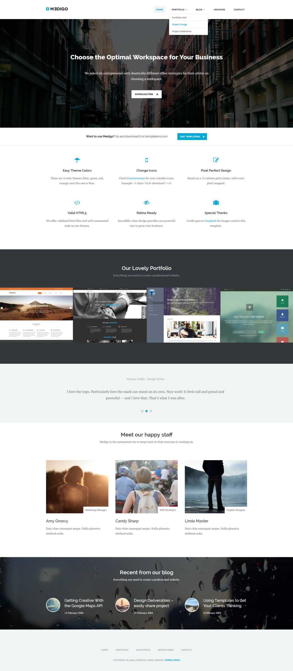 Free Template 460 Medigo For Free Css Website Templates With Drop Down Menu