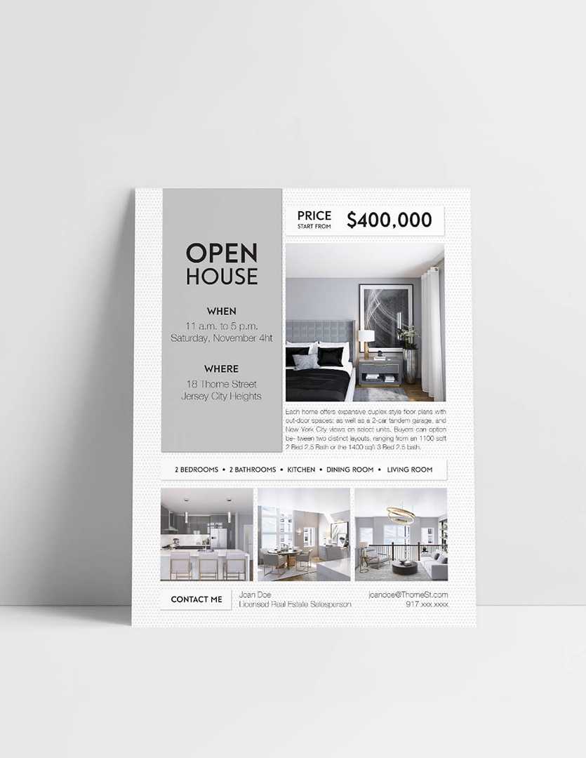 Free Template – Classy Open House Flyer Template Within Free Open House Flyer Template