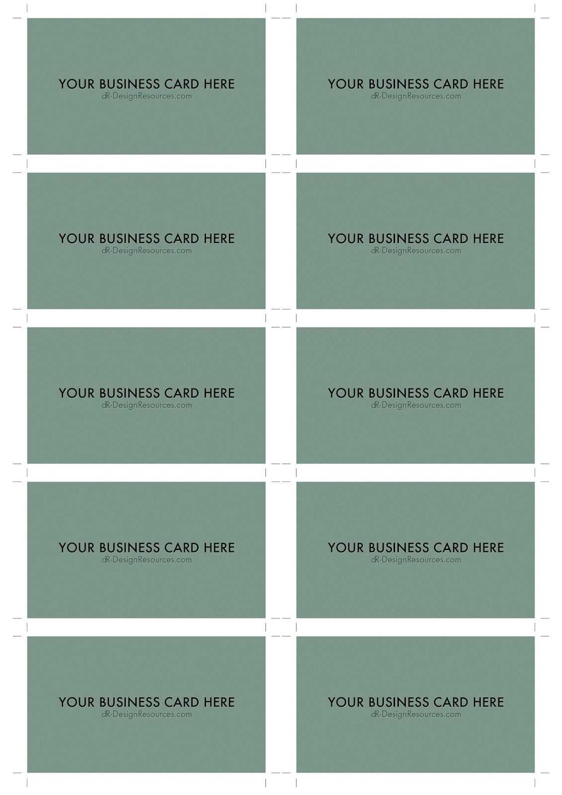 Free Template For Business Cards 10 Per Sheet – Colona.rsd7 With Regard To Free Blank Business Card Template Word