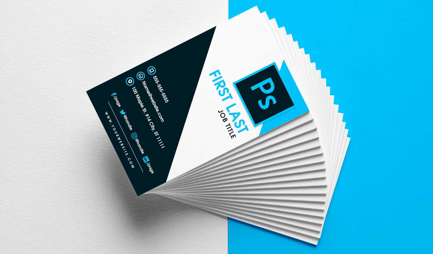 Free Vertical Business Card Template In Psd Format With Free Business Card Templates In Psd Format