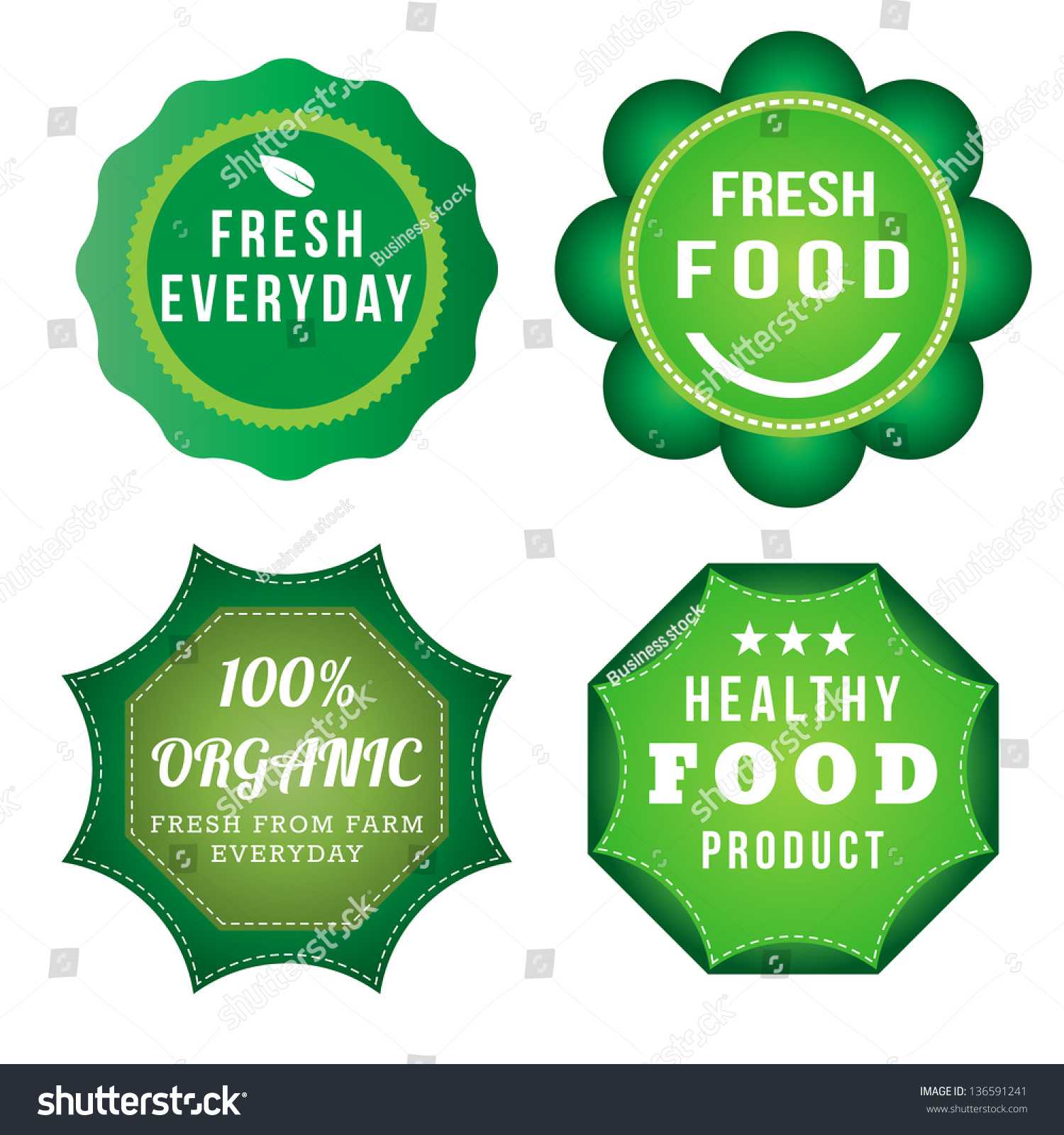 Fresh Food Product Vintage Labels Template Stock Vector Intended For Food Product Labels Template