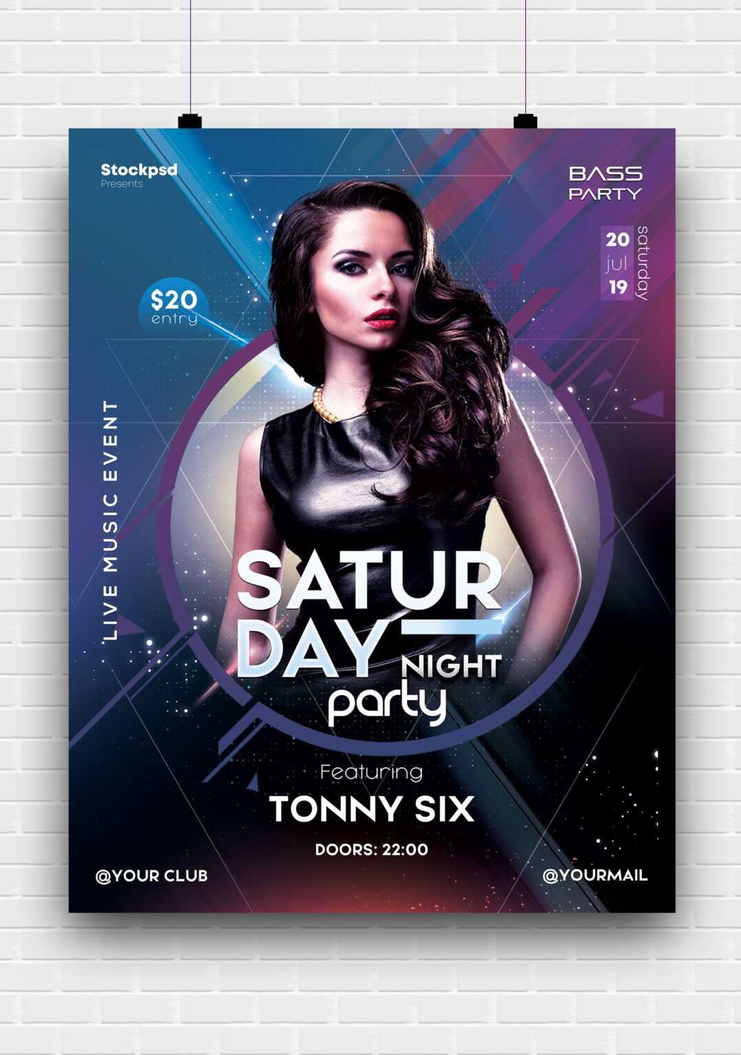 Friday Night Club Flyer with regard to Free Flyer Templates