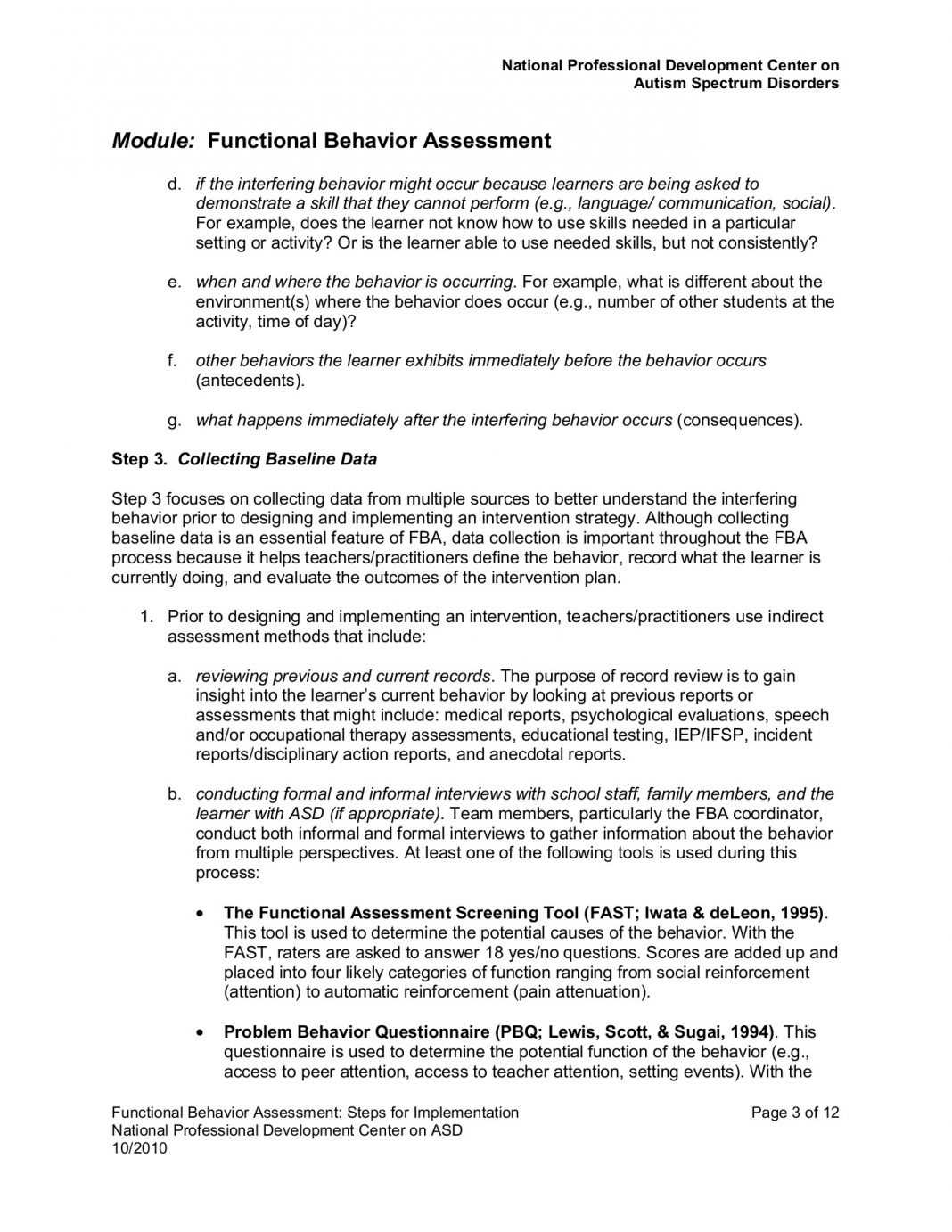 Functional Behavior Assessment Report Sample Example Format With Regard To Functional Behavior Assessment Template