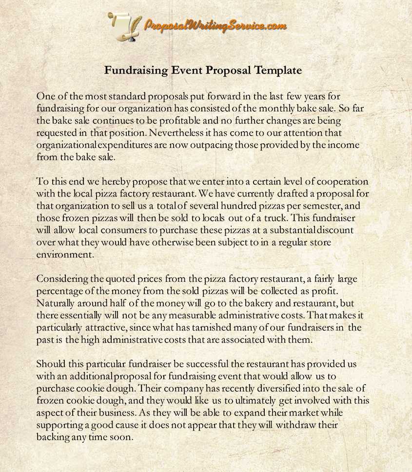 Fundraising Event Proposal Sample | Proposal Writing Service With Fundraiser Proposal Template