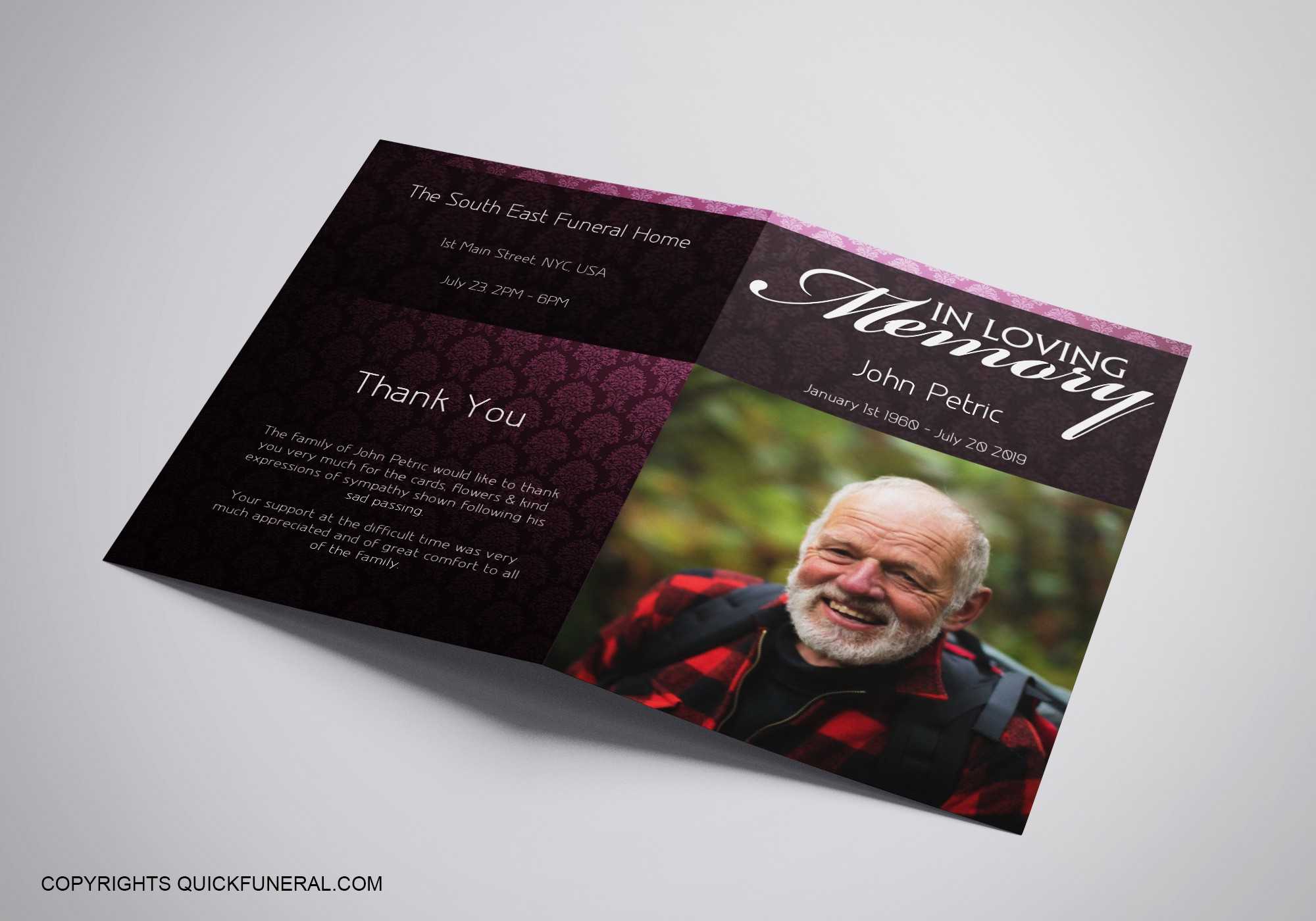 Funeral Program Template – Nitin Chaudhary – Medium With Regard To Funeral Flyer Template