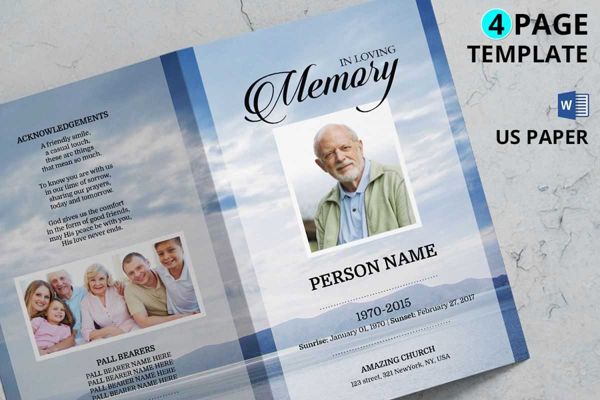 Funeral Program Template With Funeral Flyer Template