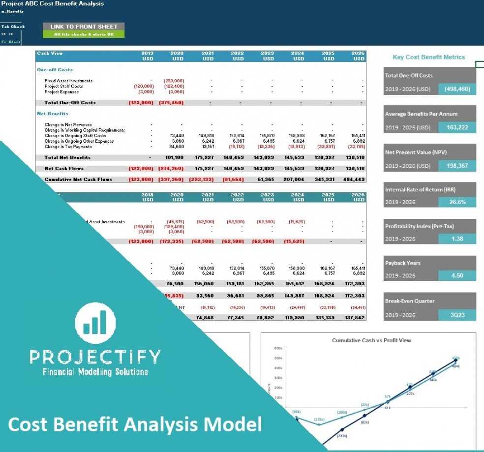 Generic Cost Benefit Analysis Excel Model Template For Cost Benefit Analysis Template Excel