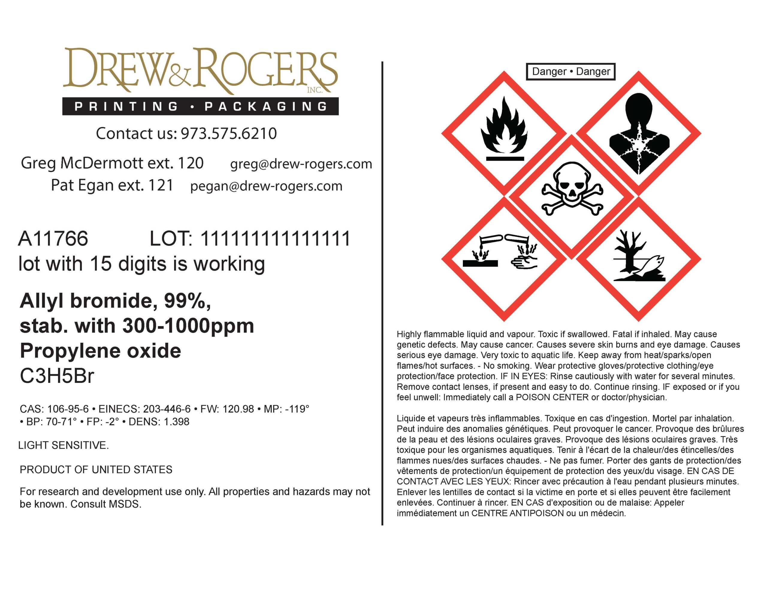Ghs Label Examples | Drew & Rogers Labels Pertaining To Free Ghs Label Template