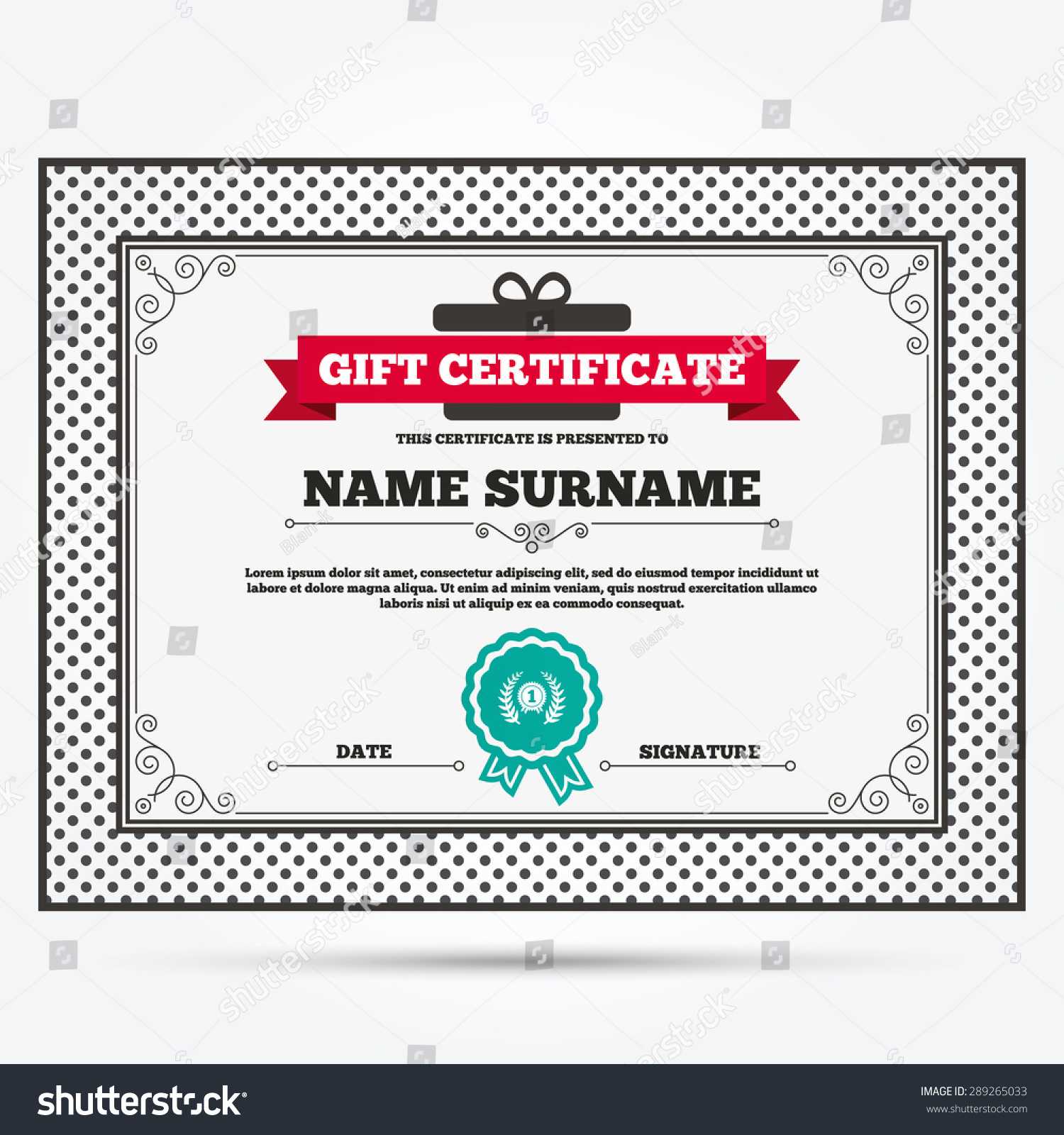 Gift Certificate First Place Award Sign | Signs/symbols Throughout First Place Award Certificate Template