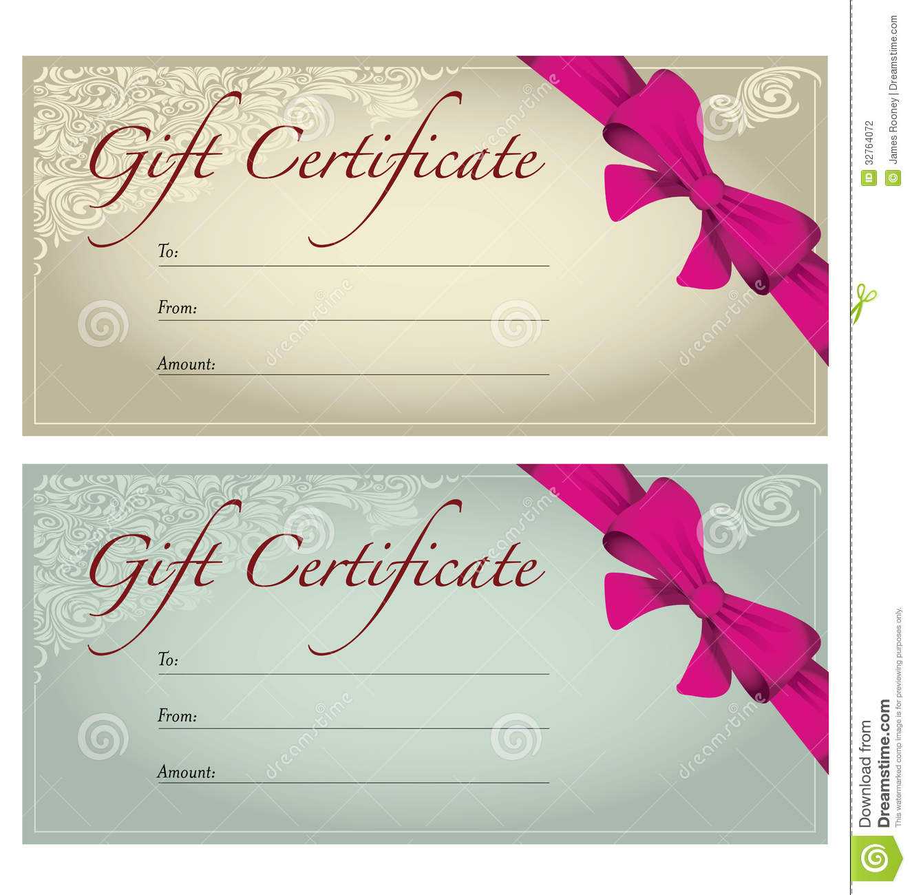 Gift Voucher Stock Illustration. Illustration Of Business With Regard To Free Photography Gift Certificate Template