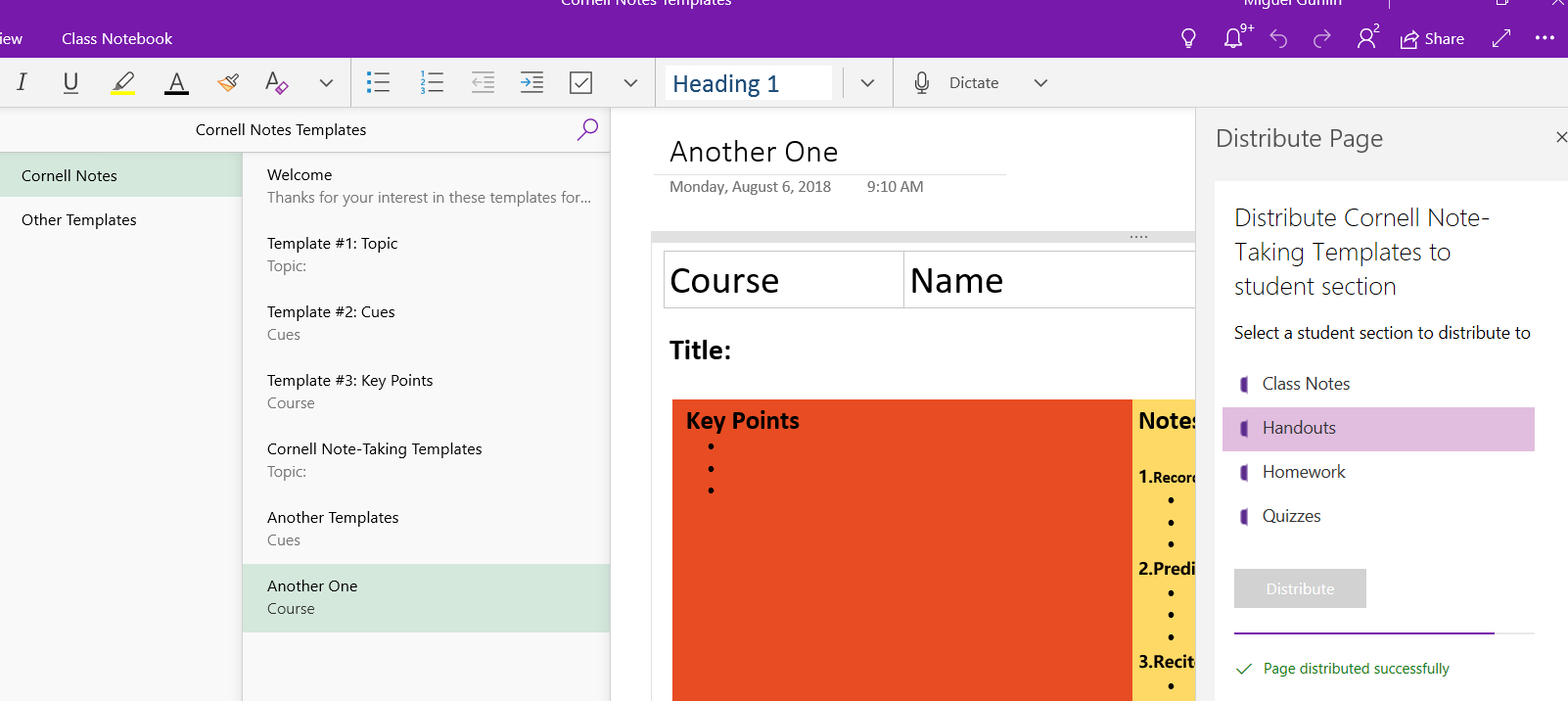 Go Digital With Cornell Note Taking And The Onenote App Pertaining To Cornell Notes Google Docs Template