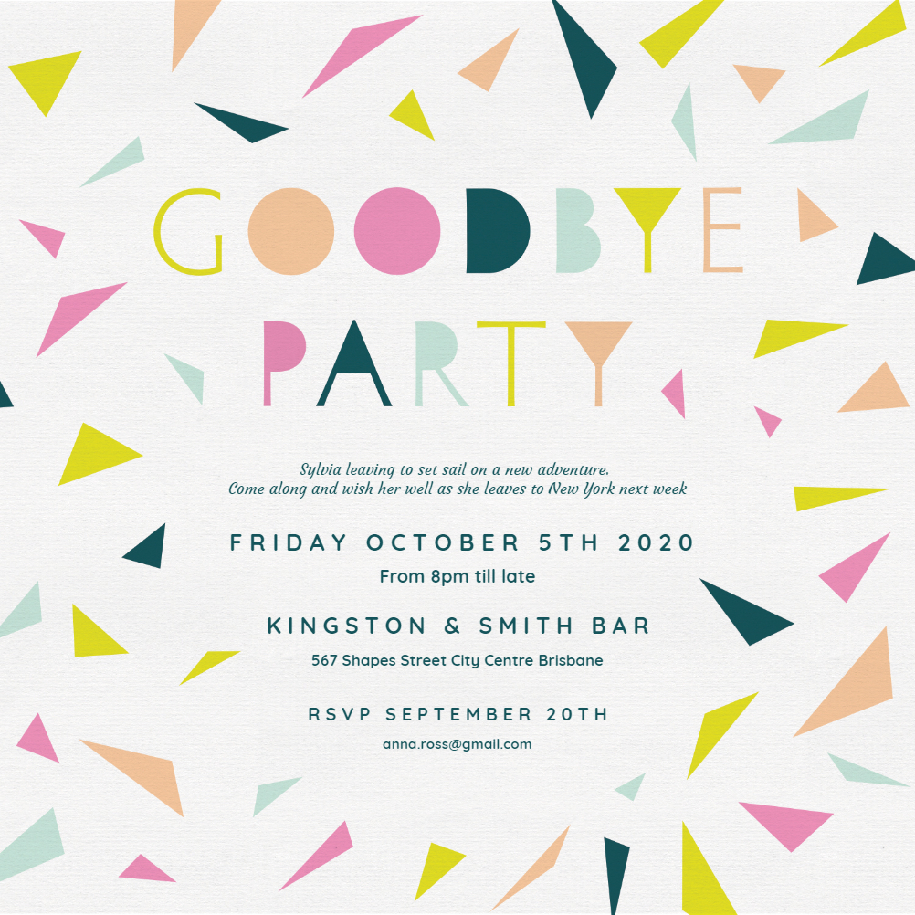 Goodbye Party – Retirement & Farewell Party Invitation Within Farewell Party Flyer Template Free