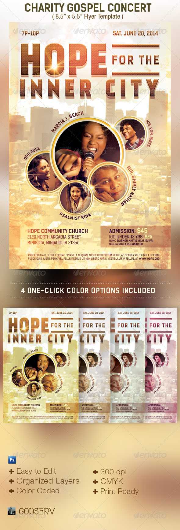 Gospel Graphics, Designs & Templates From Graphicriver Inside Free Church Revival Flyer Template