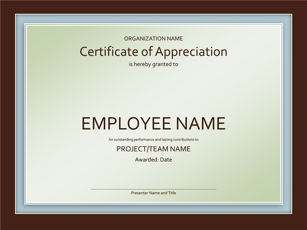 Great Job New Award Certificates Template Regarding Employee Anniversary Certificate Template