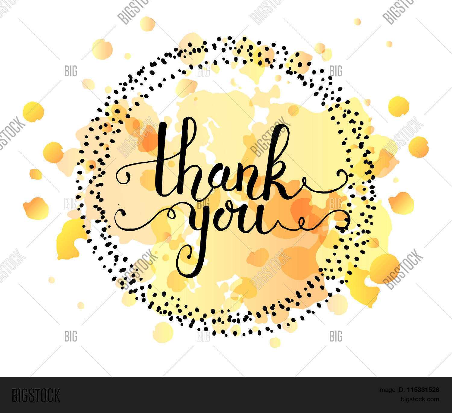 Hand Sketched Thank Vector & Photo (Free Trial) | Bigstock Throughout Free Thank You Postcard Template