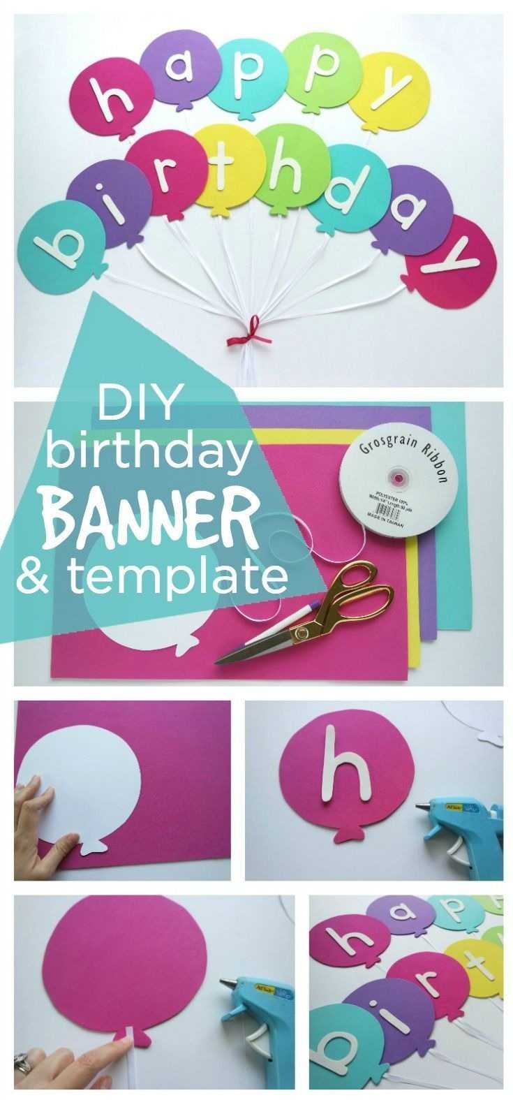 Happy Birthday Banner Diy Template – Birthday Decor For Diy Birthday Banner Template