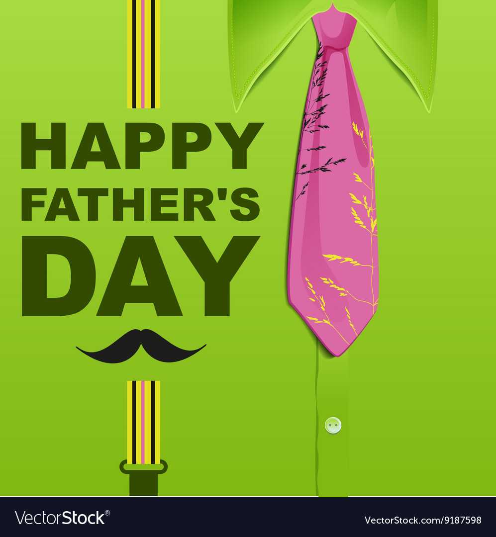 Happy Fathers Day Template Green Greeting Card In Fathers Day Card Template