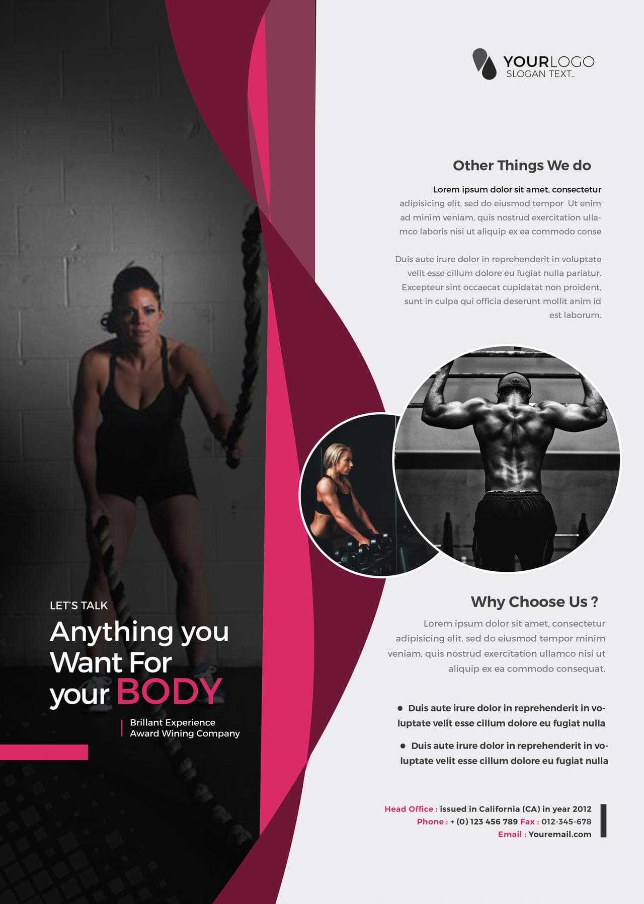 Health & Fitness Free Psd Flyer Template – Free Psd Flyer Regarding Free Health Flyer Templates