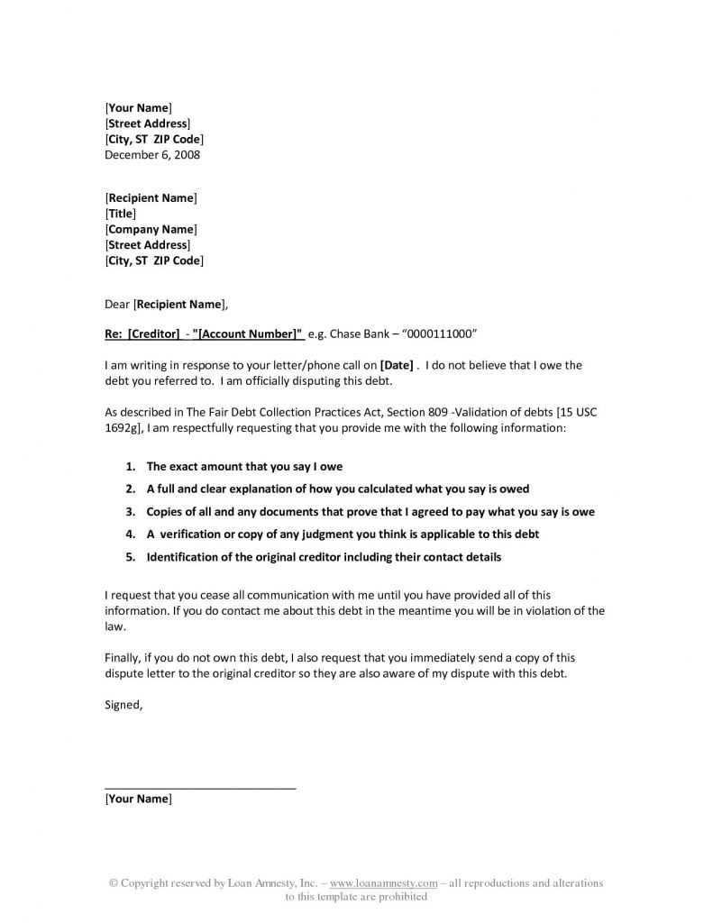 Hipaa Dispute Letter Template Inside Debt Validation Letter Template