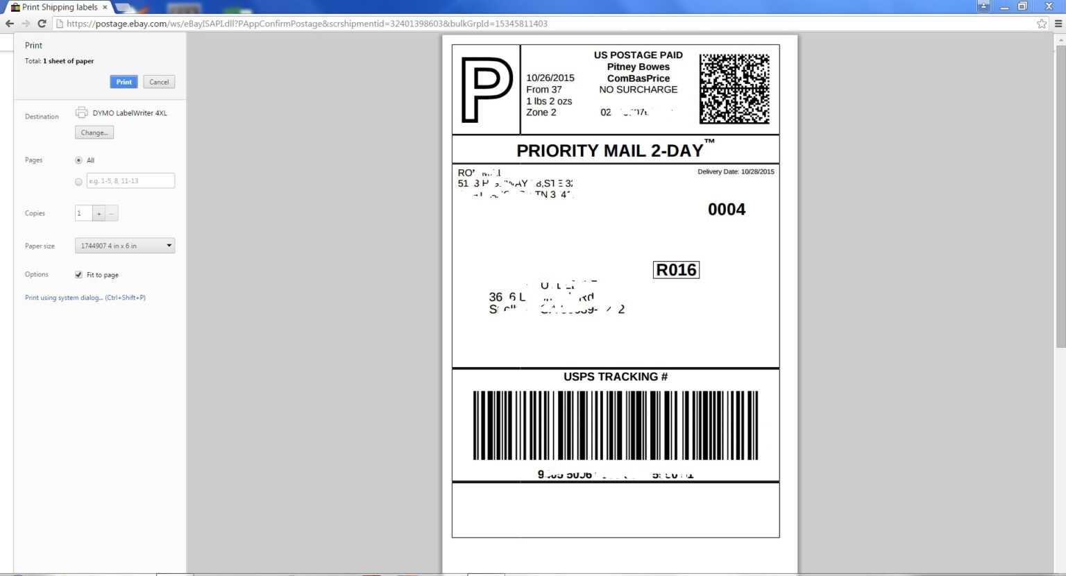 how to print address labels from excel to dymo