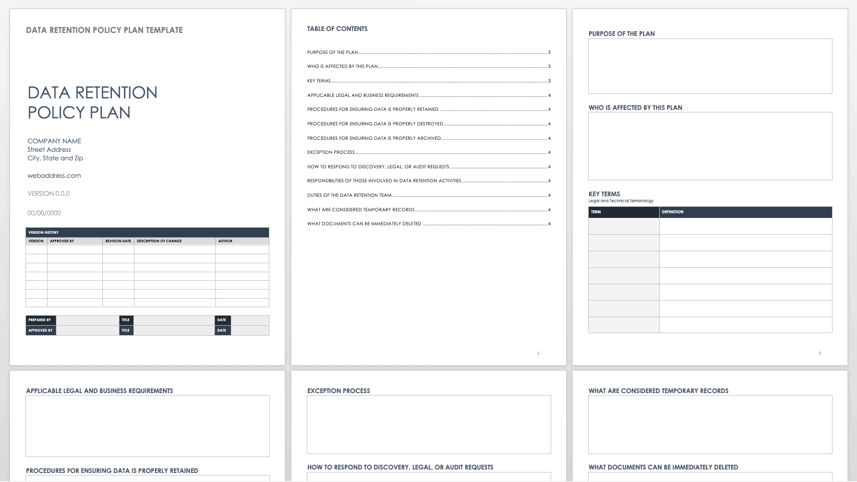 How To Create A Data Retention Policy | Smartsheet Throughout Data Retention Policy Template