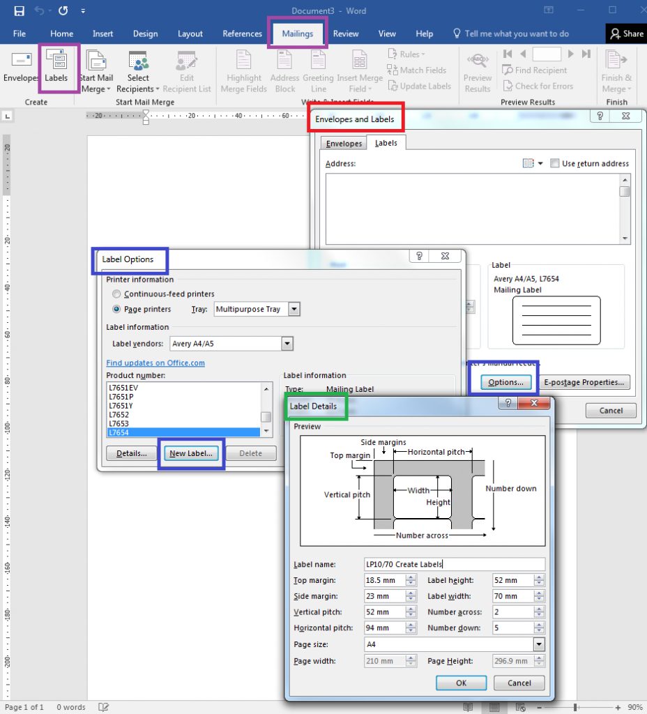 How To – How To Create Your Own Label Templates In Word Inside File Side Label Template