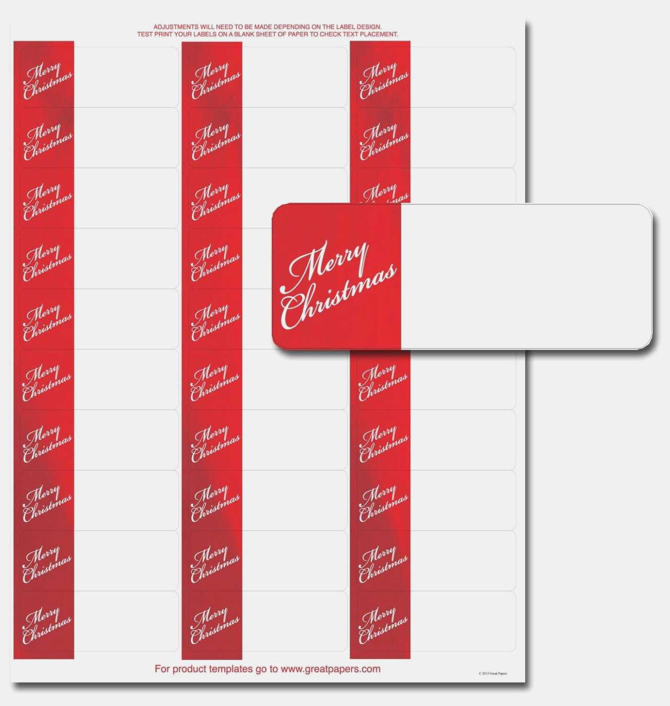 How To Print Avery 5160 Labels Tunu redmini co In Christmas Return Address Labels Template 