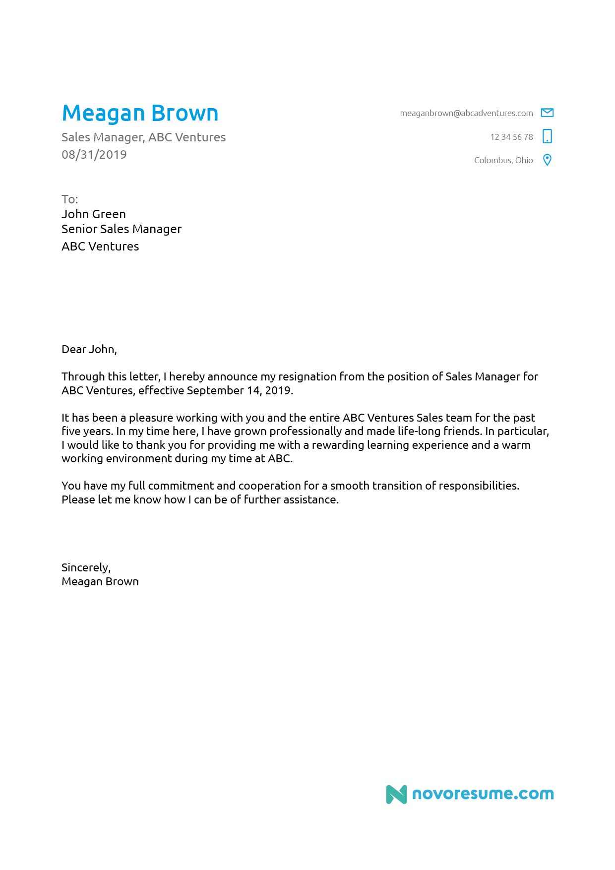 How To Write A Letter Of Resignation – 2020 Extensive Guide Regarding Draft Letter Of Resignation Template