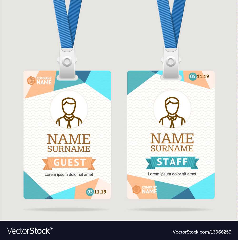 Id Card Template Plastic Badge Within Conference Id Card Template