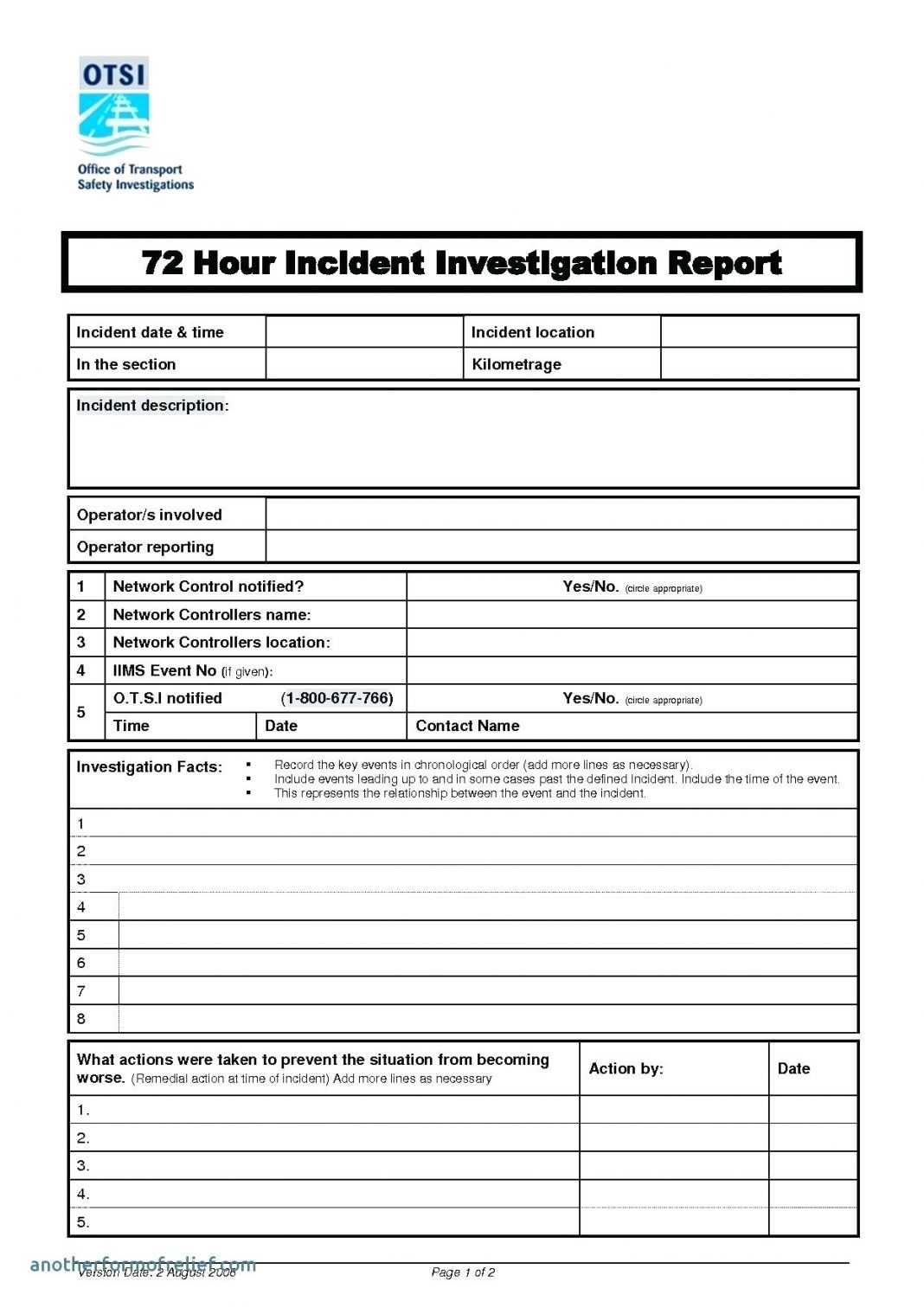 Investigation Report Template Examples Incident Regarding Deviation Report Template